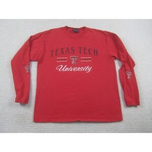 VTG‎ Texas Tech Shirt Mens Large Long Sleeve Graphic Print Crew Neck